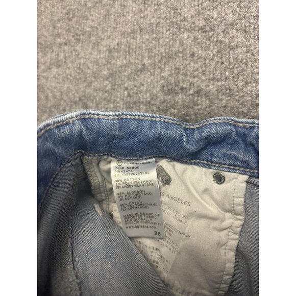 AG Jeans Womens 26 Light Wash Farrah Boot Crop High Rise Raw Hem Bootcut - Picture 8 of 8